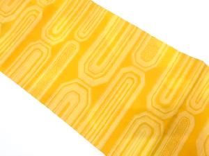 幾何学模様織り出し　名古屋帯